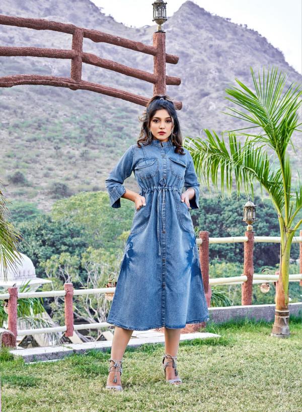 Tips And Tops Denimos Vol 7 cotton Fancy Denim Kurti Collection